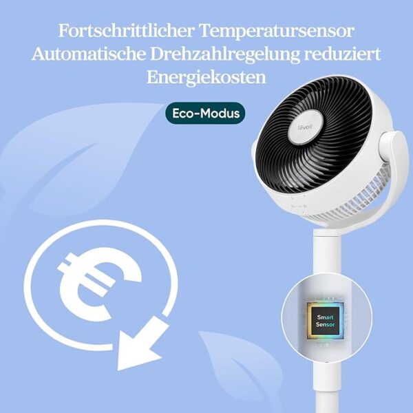 DC Motor Standventilator, 20dB sehr leiser Ventilator - Image 2